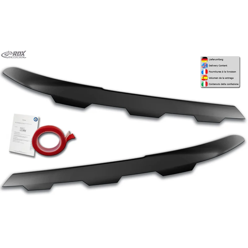 RDX Racedesign, Øjenskygger, passer til Volkswagen Passat 3G B8 Facelift 2019- (Carved) (ABS)