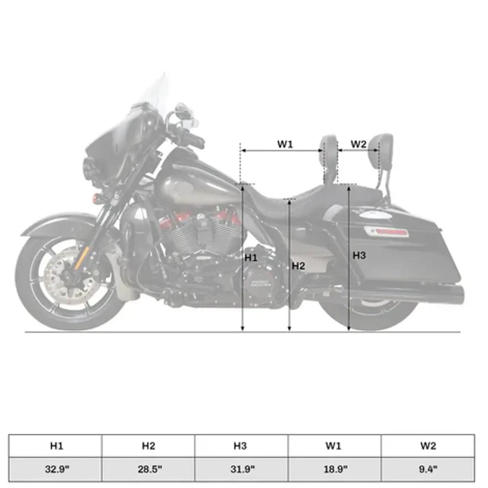C.C Rider Low Pro skålformet sæde til Harley