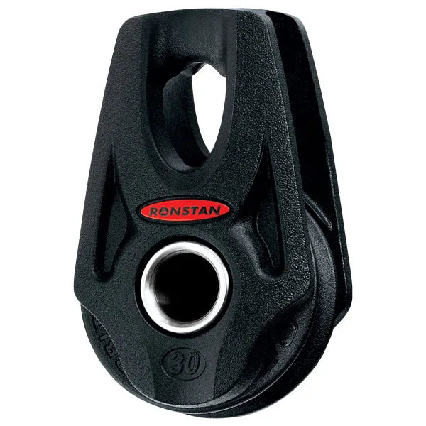 Ronstan, Orbit enkeltblok med hundsvot, 30 mm, 300 kg, 600 kg brudstyrke, serie 30