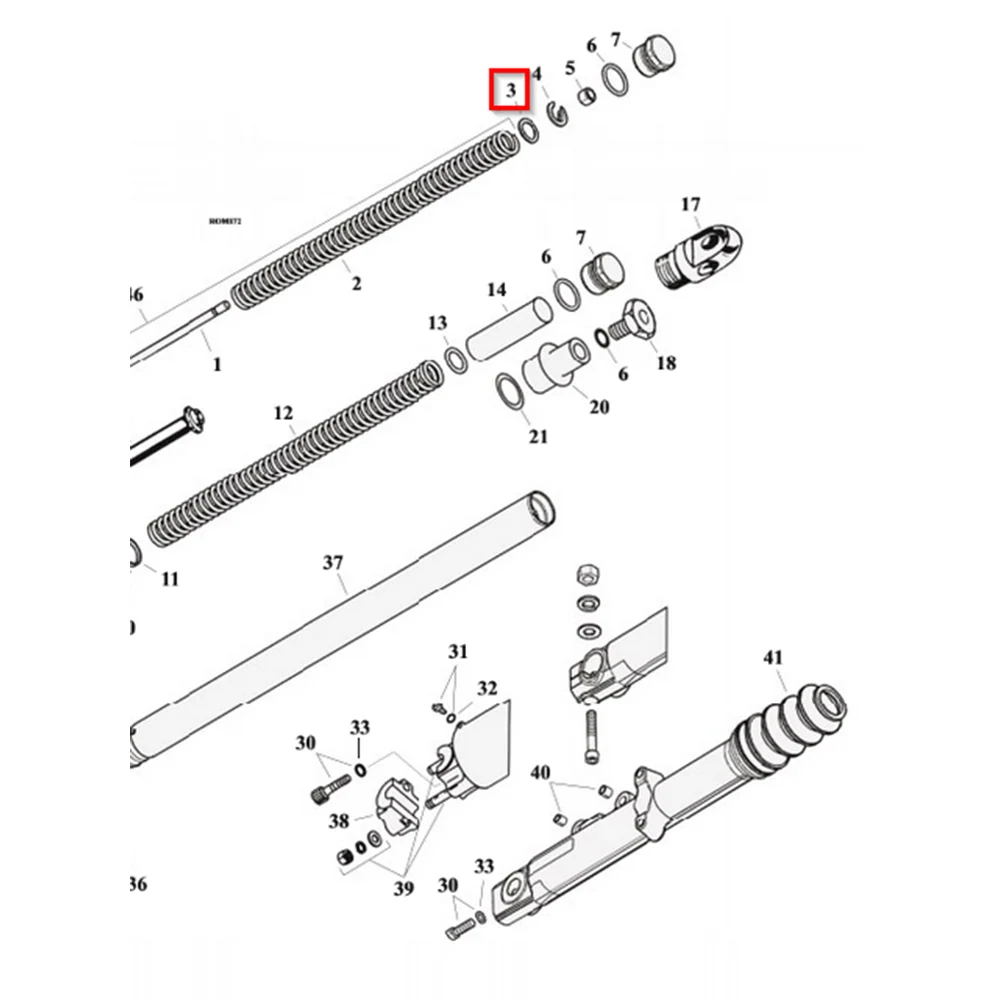 Skivefjeder Monotube-støddæmper Forgaffel XL1200X 16-21; 1200XS 18-20