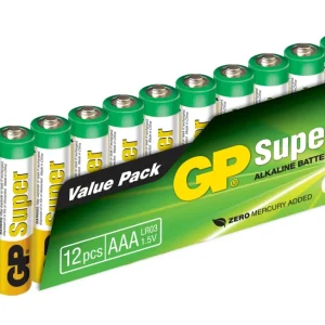 GP Super Alkaline AAA batteri, 24A/LR03, 12-pak