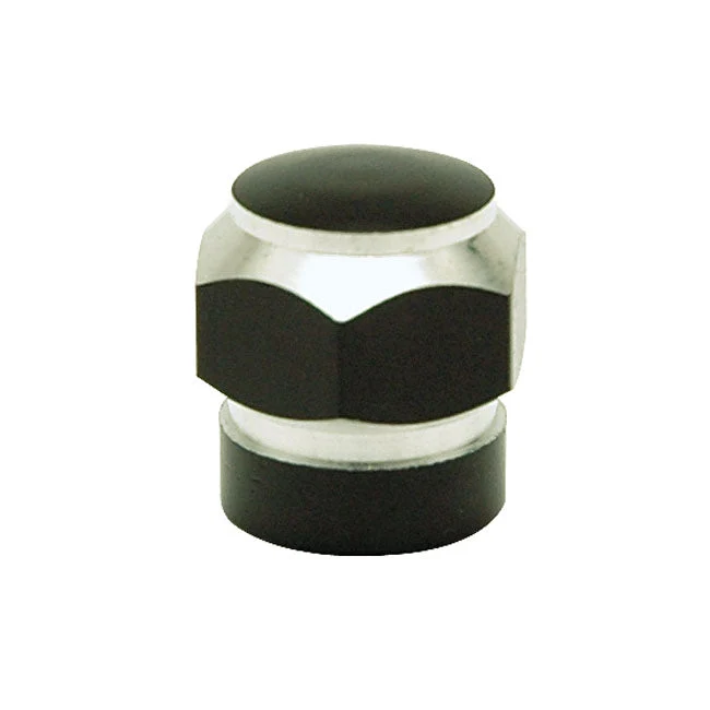 Trik Tropz Ventilspindelhætter Legering Twotone Hex Sort