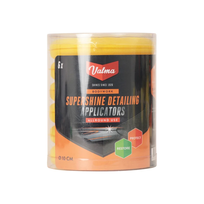 Valma, Supershine Detailing Applikatorpuder - Sæt med 6 Stykker
