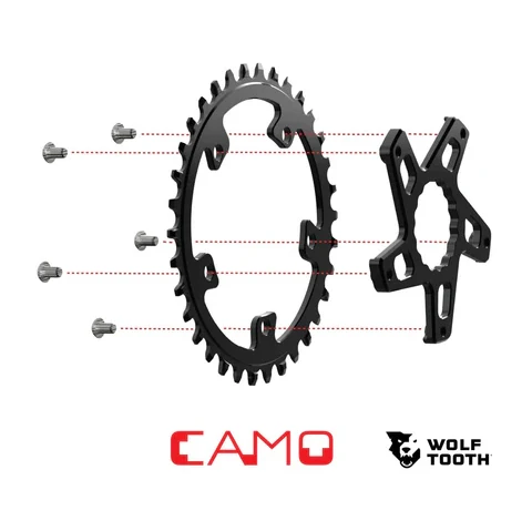 WOLF TOOTH CAMO P3 Raceface Cinch Direct Mount Offset 3mm Blå kranksæt stjerne