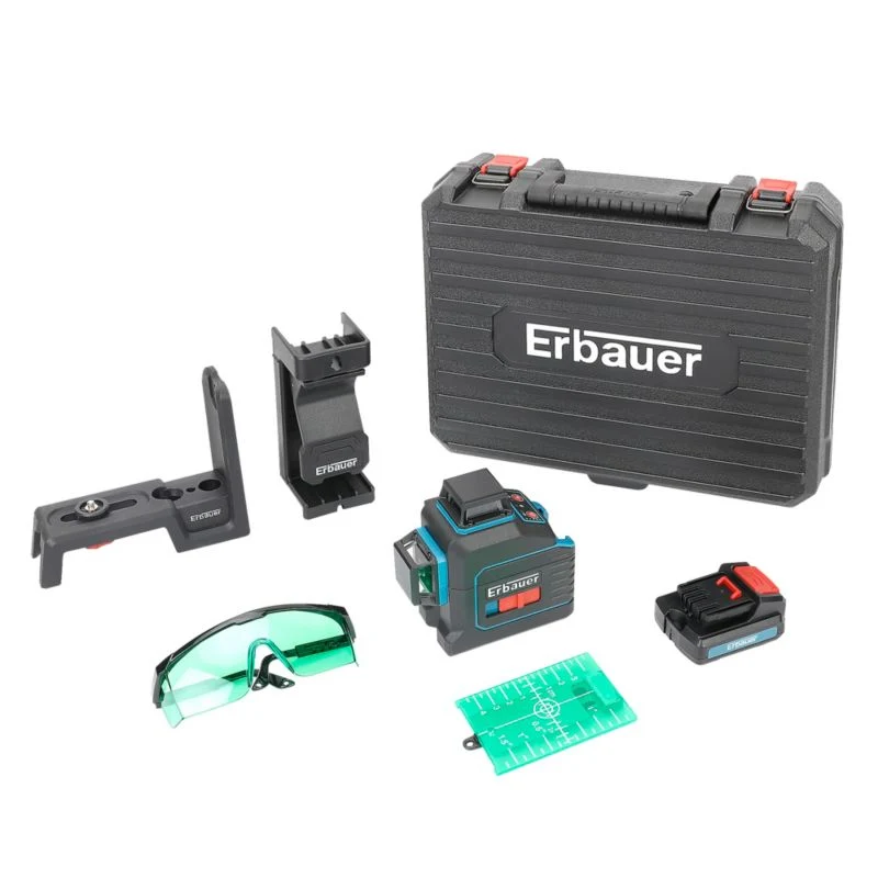 Erbauer 360° grøn laser-vaterpas 25 m