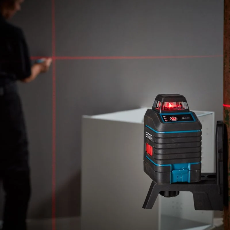Erbauer 360° rød laser-vaterpas 20 m