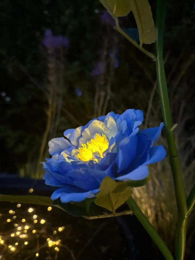 Blomst med solceller – Blå