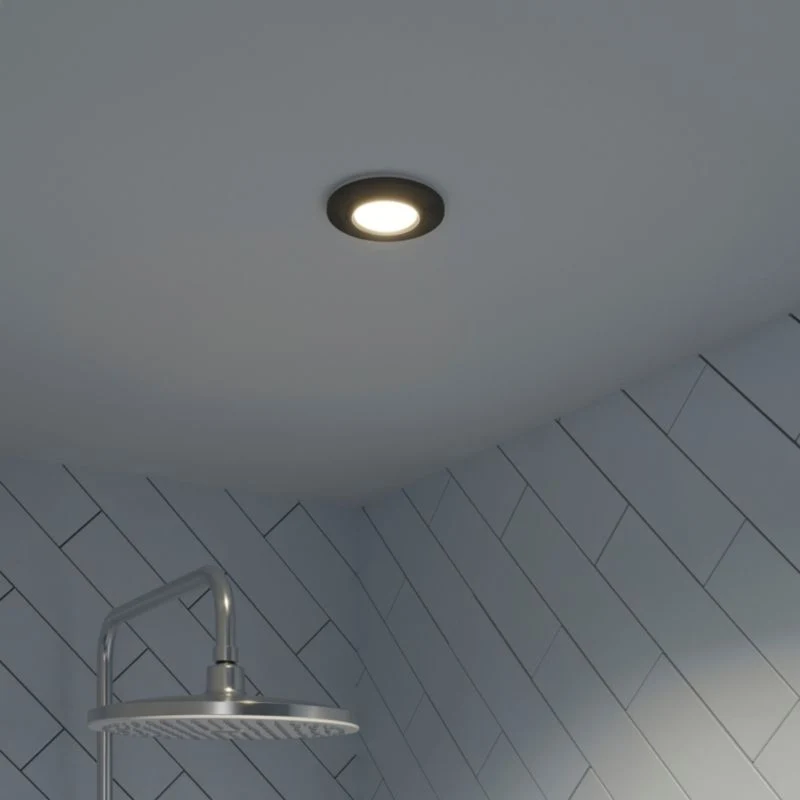GoodHome Burnell LED-indbygningsspot 450 lm IP65 4000 K ebony