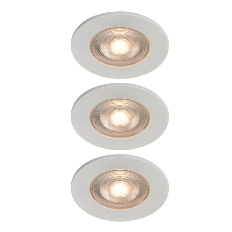 GoodHome Ostwald LED-indbygningsspot 250 lm 2700 K snow 3 stk.