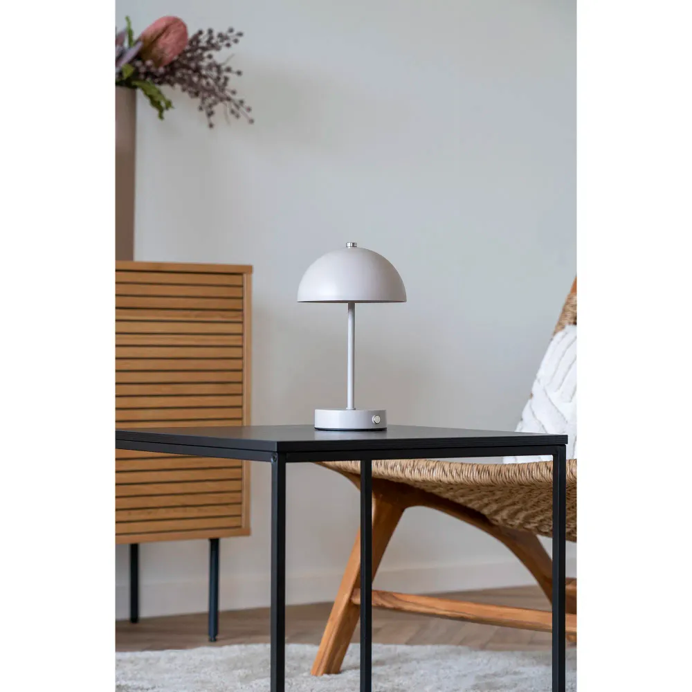 Holt LED Bordlampe - Sand/Stål Outdoor Security