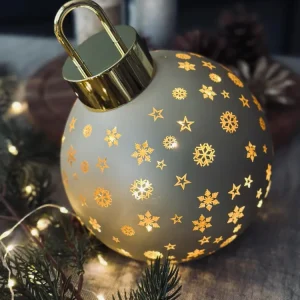 Julekugle med led vivid - Guld