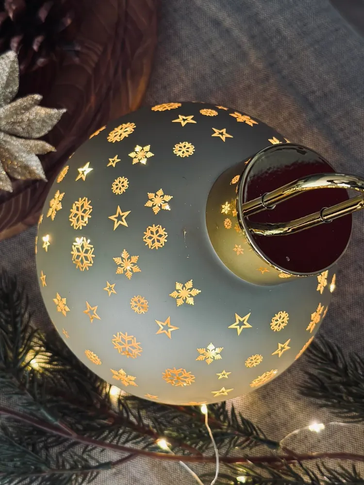 Julekugle med led vivid - Guld
