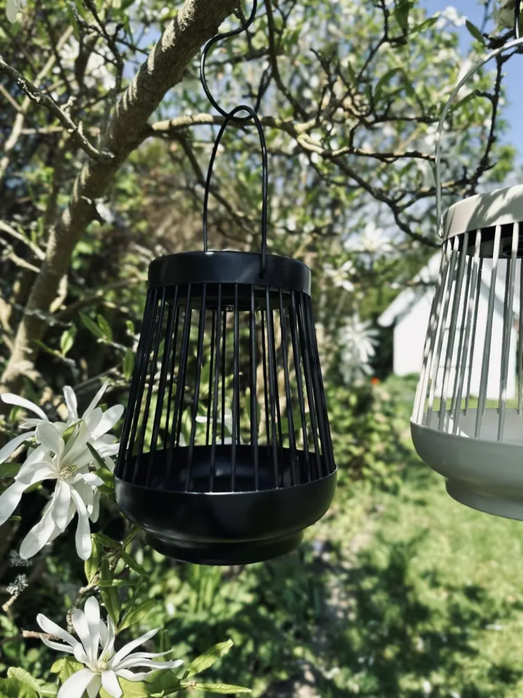 Lanterne med solceller - Onyx metal