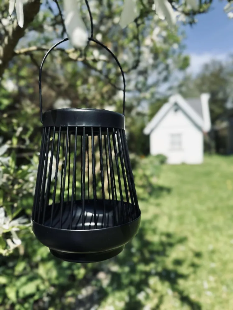 Lanterne med solceller - Onyx metal