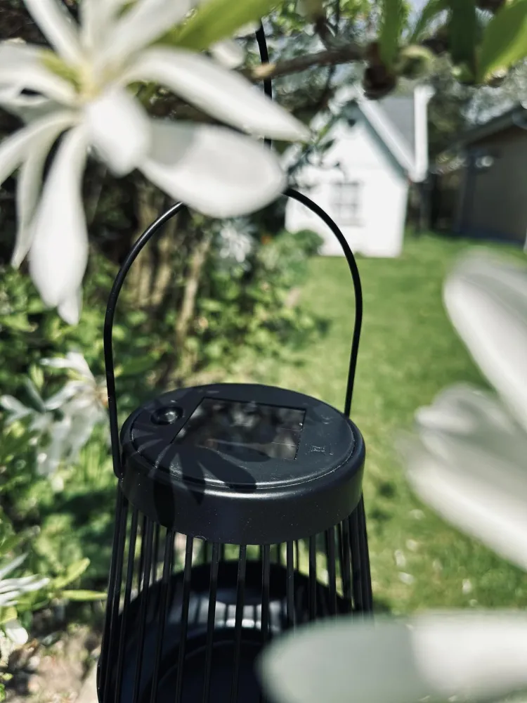 Lanterne med solceller - Onyx metal