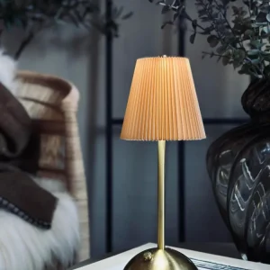LED bordlampe Plisse´ beige - cordless