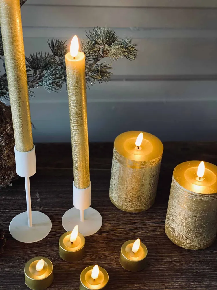 LED Lyspakke Guld - 8 Vivid med fjernbetjening