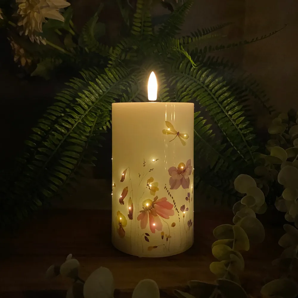 LED vivid - Twinkle blomst 7,5x12,5 cm
