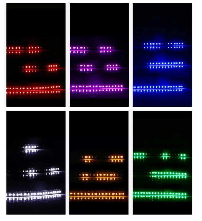 LED flexible strip 60cm med blitz / strobe funktion, vandtæt, 12v. Roed