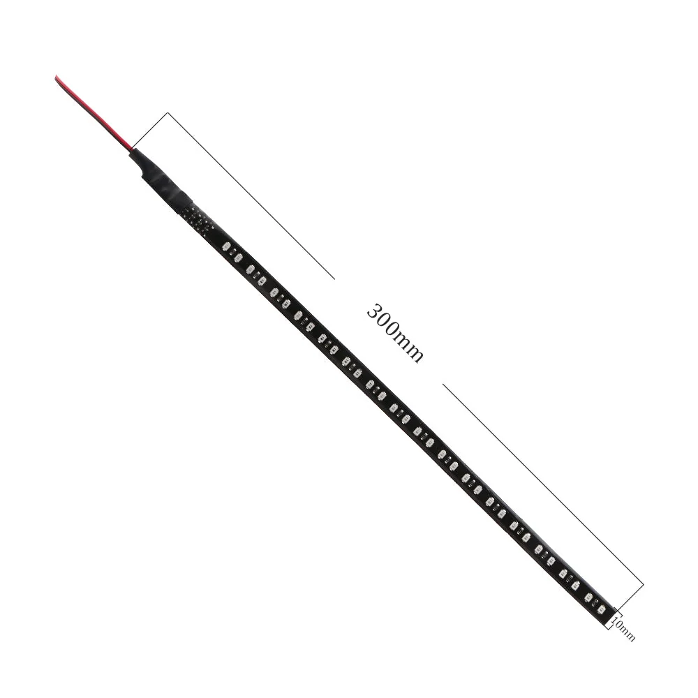LED flexible strip 60cm med blitz / strobe funktion, vandtæt, 12v. Roed