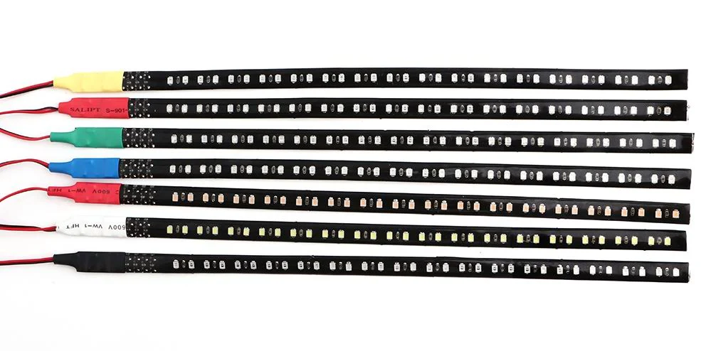 LED flexible strip 60cm med blitz / strobe funktion, vandtæt, 12v. Roed