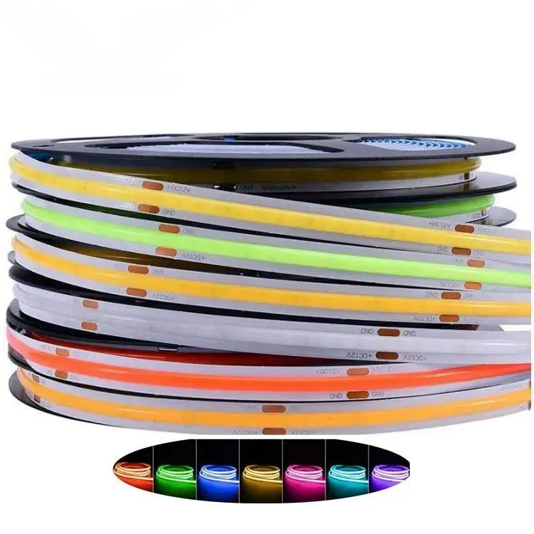5 meter, 12 volt, 48 watt, IP44, COB LED strip Roed