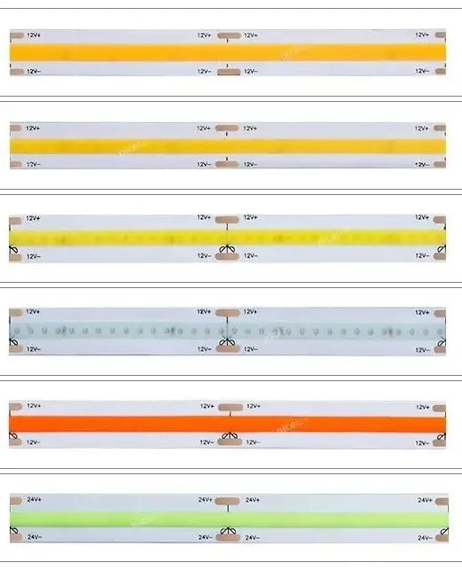 5 meter, 12 volt, 48 watt, IP44, COB LED strip Roed