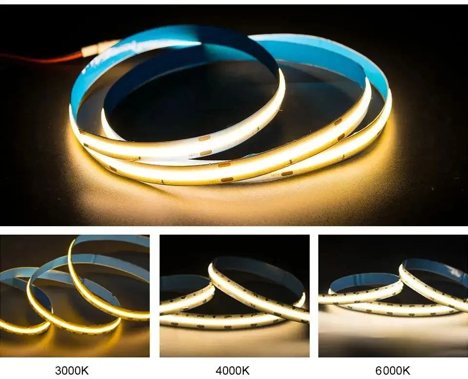 5 meter, 12 volt, 48 watt, IP44, COB LED strip Roed