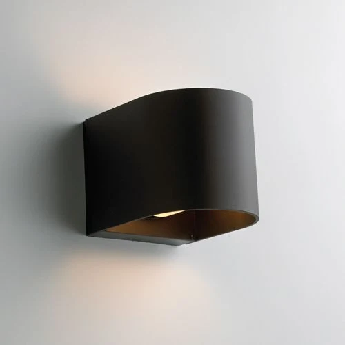 Airy u / sort/bronche væglampe embacco
