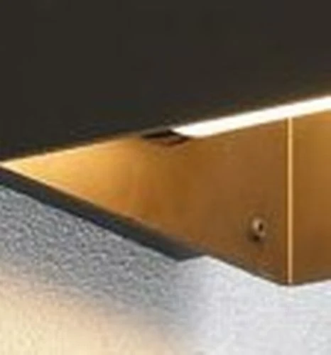 Airy u / sort/bronche væglampe embacco