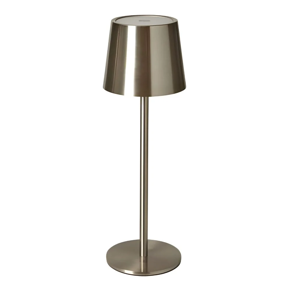 Bordlampe med touch i sølv 27,5 cm
