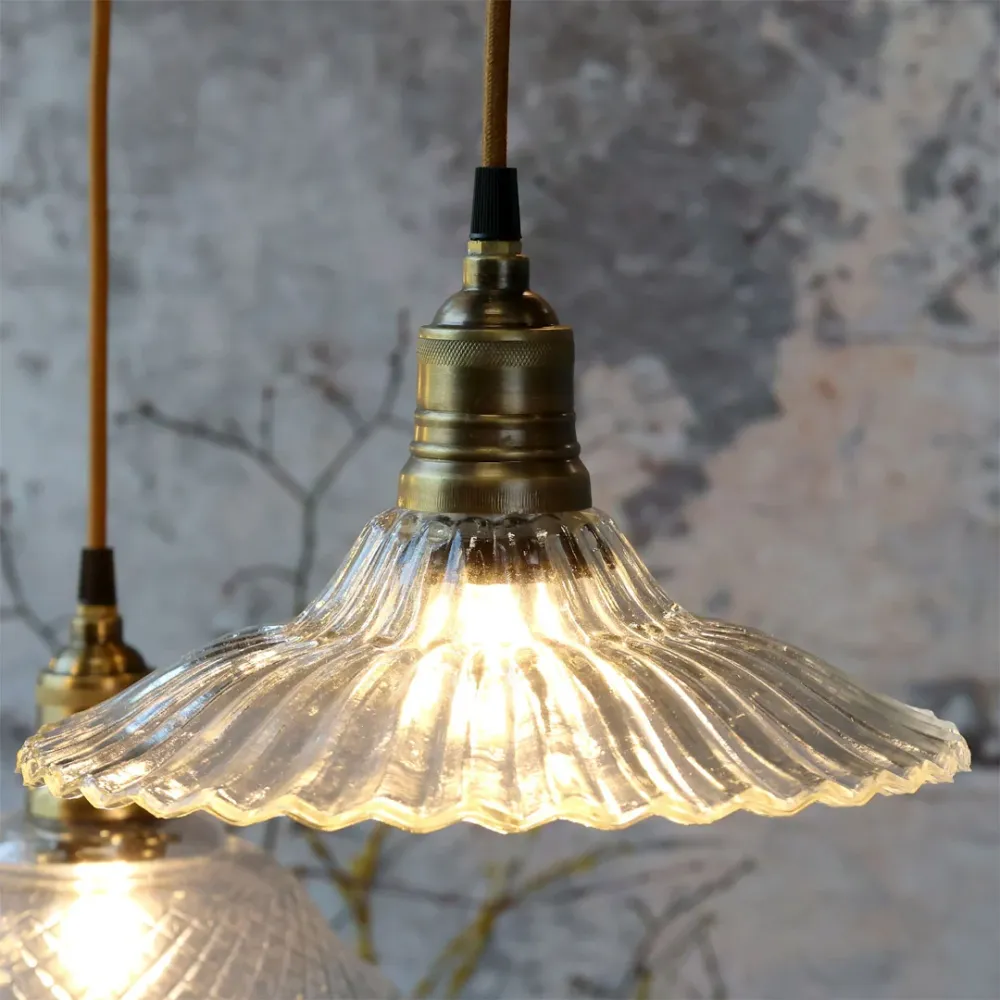 Chic Antique - Lampe med messingtop – Klar, H14/Ø26 cm