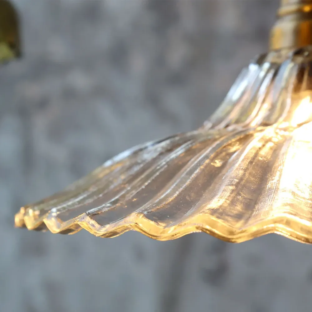 Chic Antique - Lampe med messingtop – Klar, H14/Ø26 cm