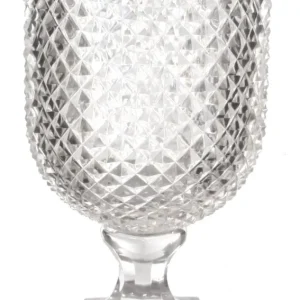 Crystal Hurricane Diamond Cut Lucid 15x29,5 cm elegant lysestage i krystal