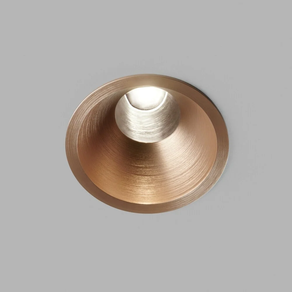 Curve II Ø90 Spotlampe Rose Forgyldt