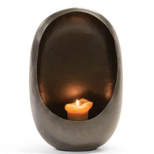 Dekocandle lanterne - 74 cm - antique zink / antique zinc