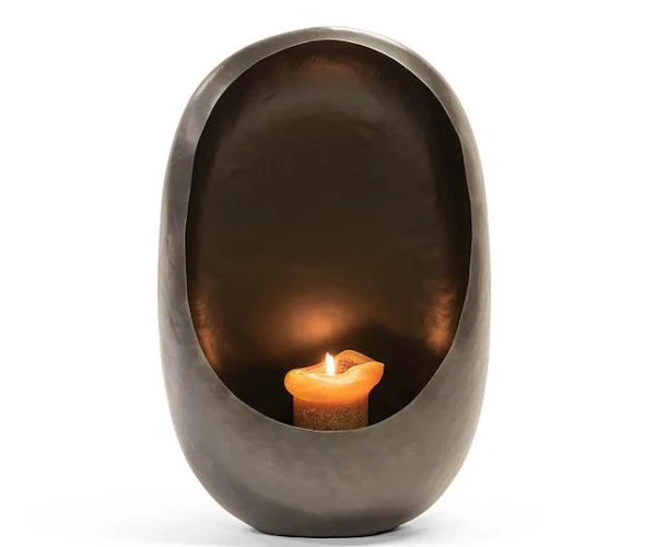Dekocandle lanterne - 74 cm - antique zink / antique zinc