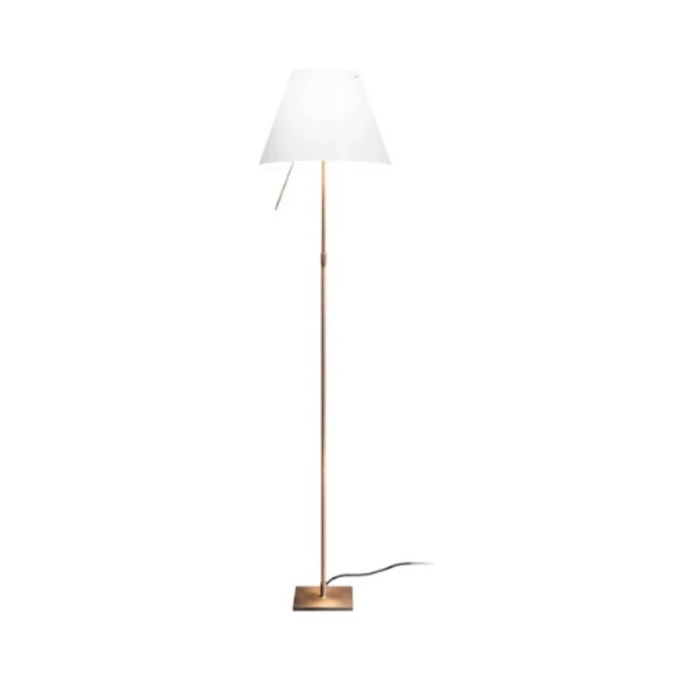 Dimmable LED Costanza gulvlampe messing/hvid - luceplan Gulvlampe Gulvlampe