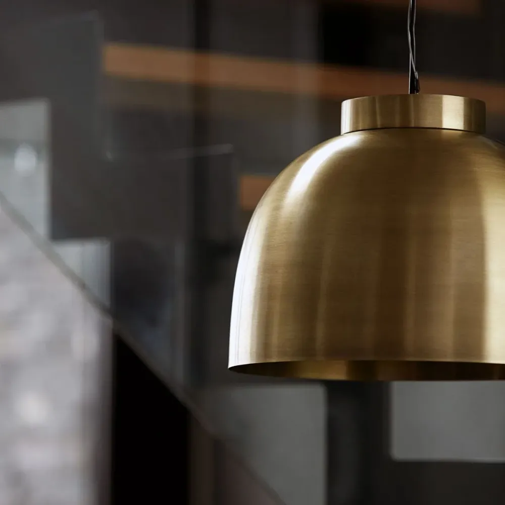 Dimmable LED Pendel lampe - Bowl, Messing - Ø35 cm