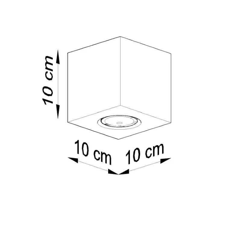 Energieffektiv Loftslampe QUAD beton