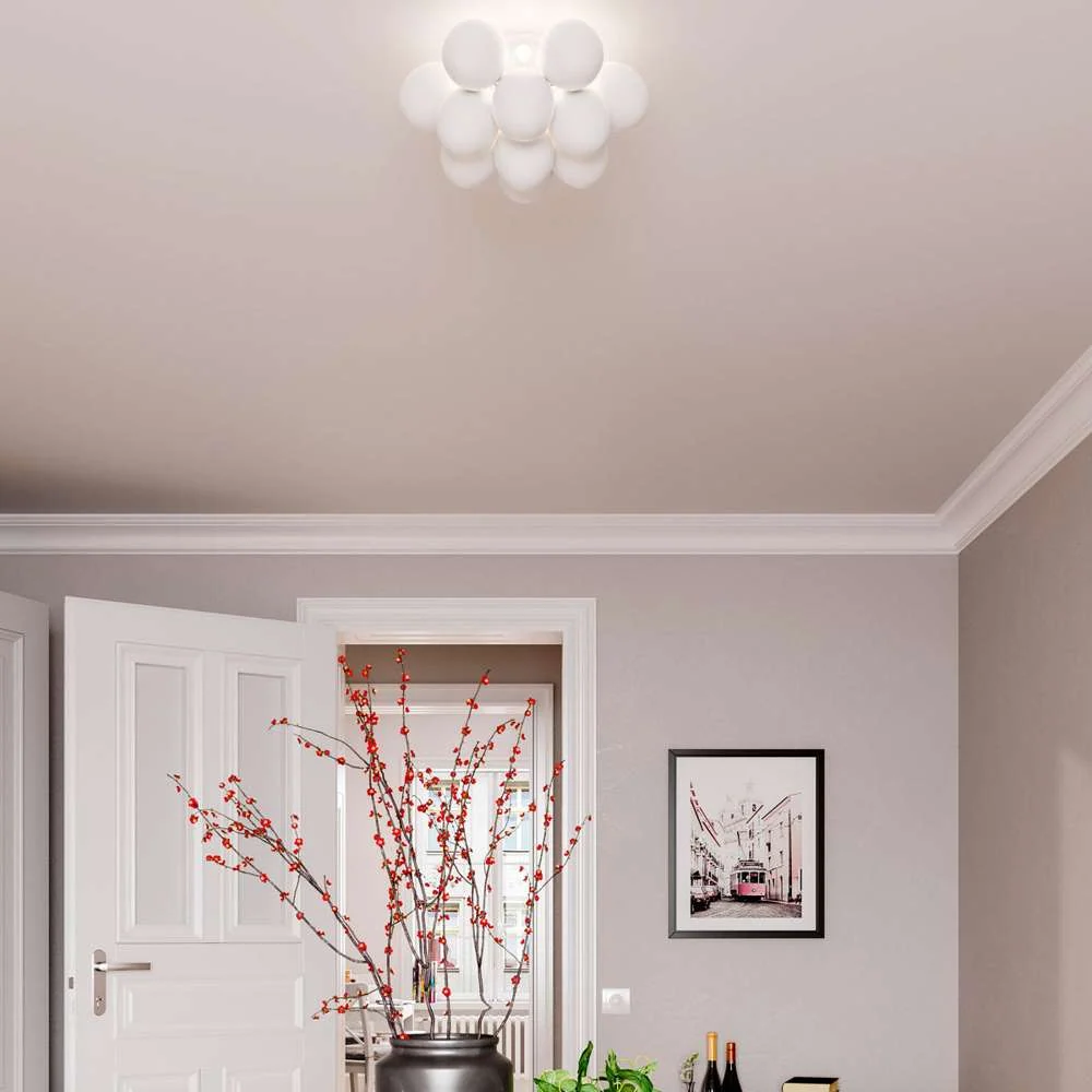 Flame Tip Gross plafond mat pearl ø30 Loftlampe