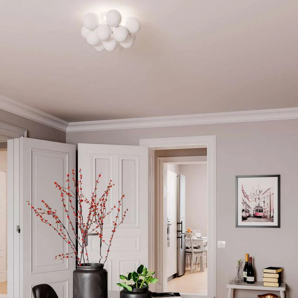 Flame Tip Gross plafond mat pearl ø30 Loftlampe