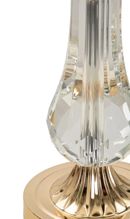Glam bord i jern, glas og stof – 33x59 cm