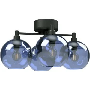 GLORIA LOFTSLAMPE Ø46 SORT/BLÅ GLAS