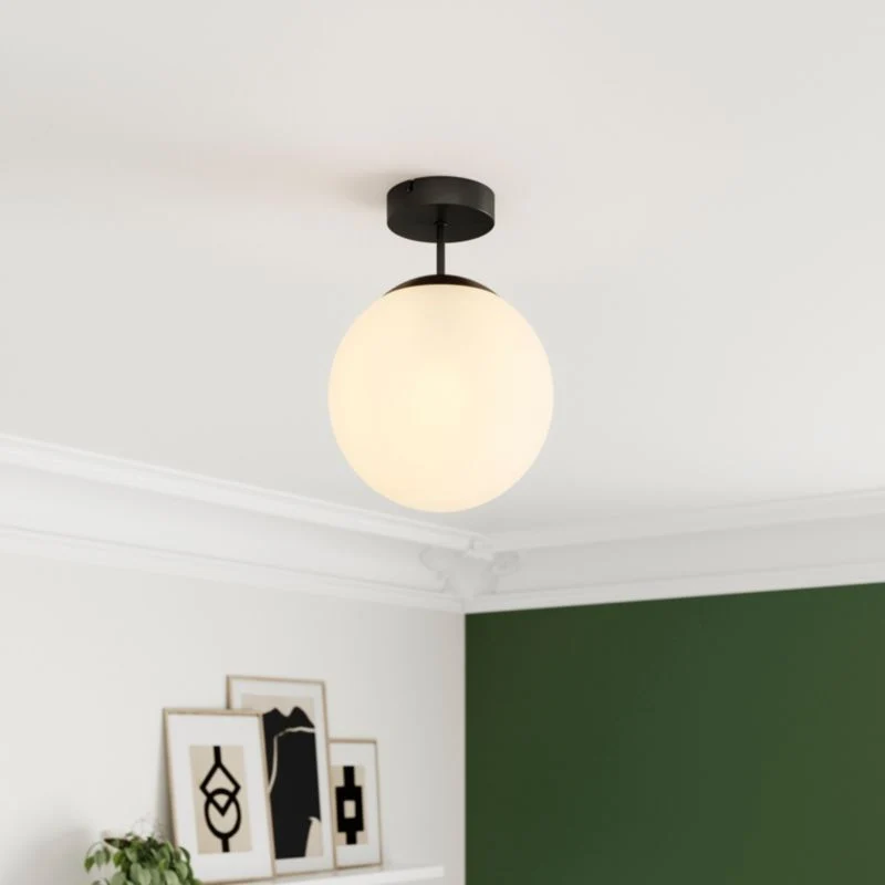 GoodHome Lognes plafondesign 1 x E27 mat-sort 4-Pack