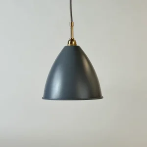 Gubi BL9 Pendel – Grå/Messing Ø21 cm