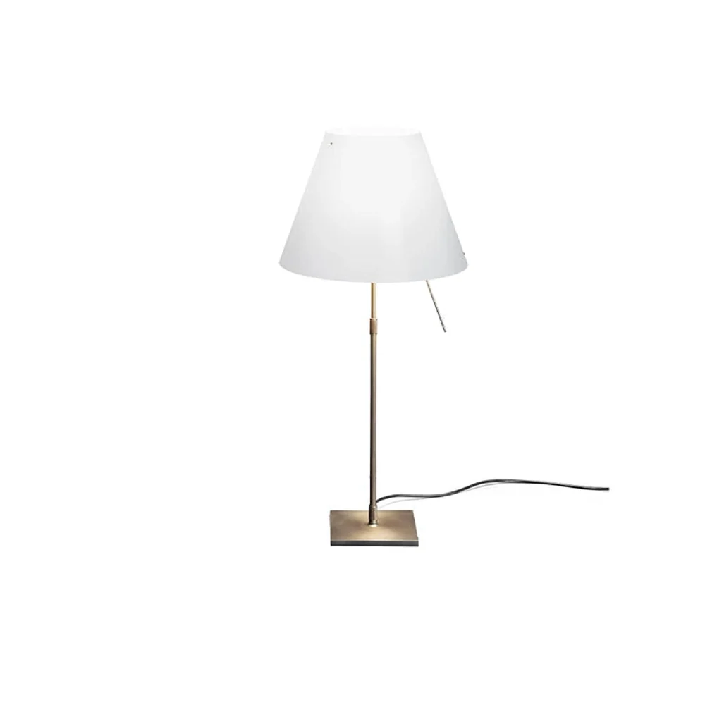 High Lumen Luceplan costanza d13 bordlampe, messing/hvid Bordlampe Bordlampe