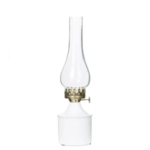 Lantern Lyselygte til fyrfadslys Emalje Kridt Iris Ø9x35cm