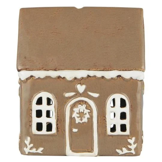 Ib Laursen - Hus t/fyrfadslys - Gingerbread Dørkrans Instant On