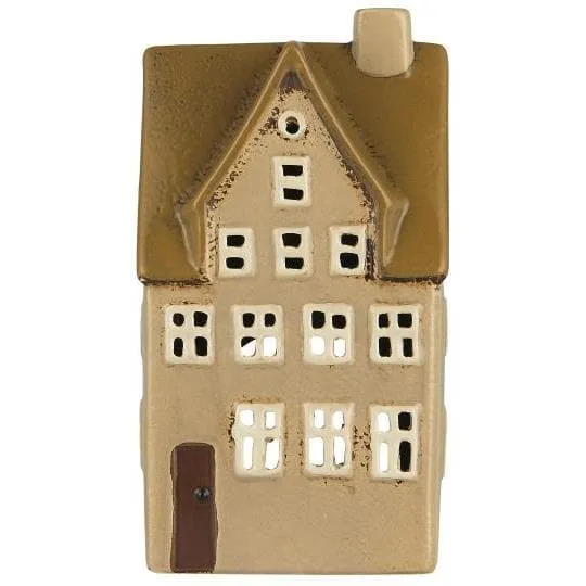 Ib Laursen - Hus T/Fyrfadslys Nyhavn 20 Cm. - Brun Compatible Philips Hue